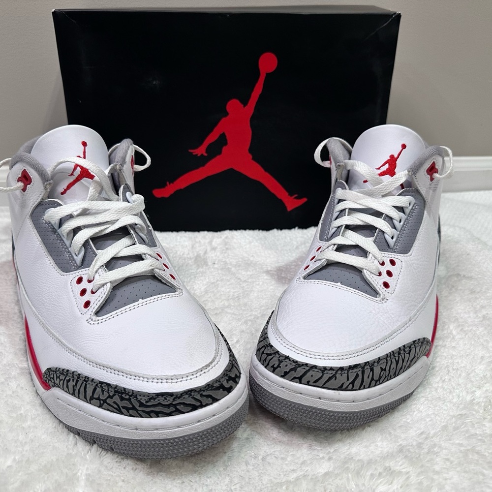 AIR JORDAN 3 RETRO 'FIRE RED' MEN US SIZE 12